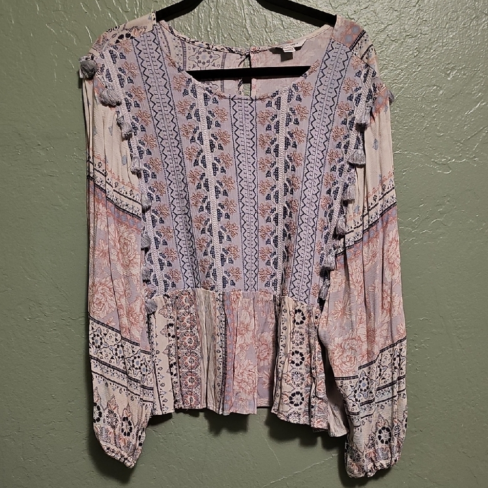 American Eagle Outfitters Multicolor Boho Blouse
